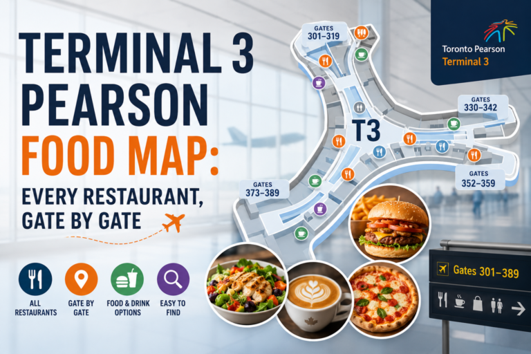 Terminal 3 Pearson Food Map: Every Restaurant, Gate by Gate (2026)