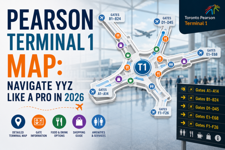 Pearson Terminal 1 Map: Navigate YYZ Like a Pro in 2026